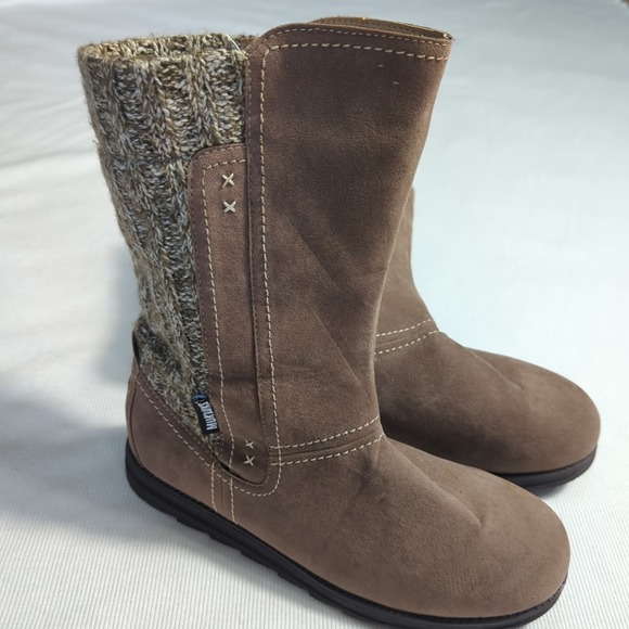 MUK LUKS  NWOB Women's Size 9 Mid-Calf Boot Cable Knit Back Stitched Accents - Picture 1 of 11